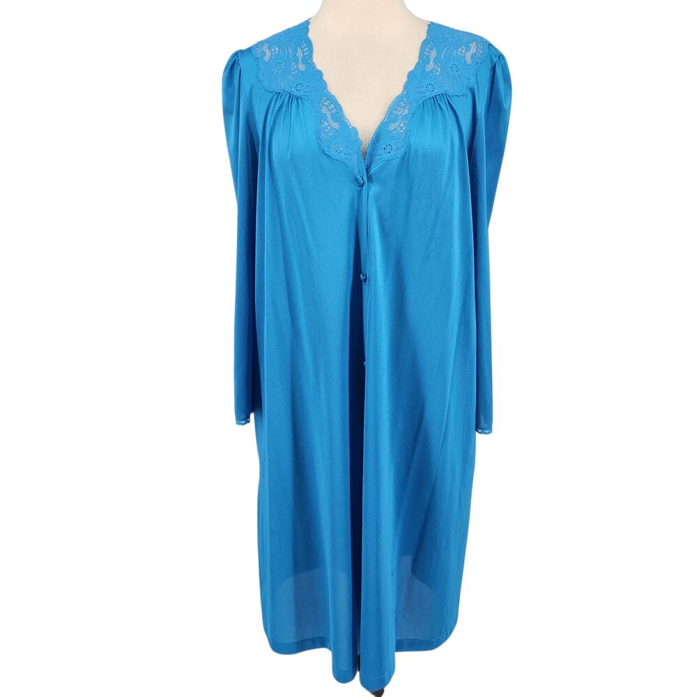 Vassarette Button Front Nightgown – Size Large - House Dress Lightweight